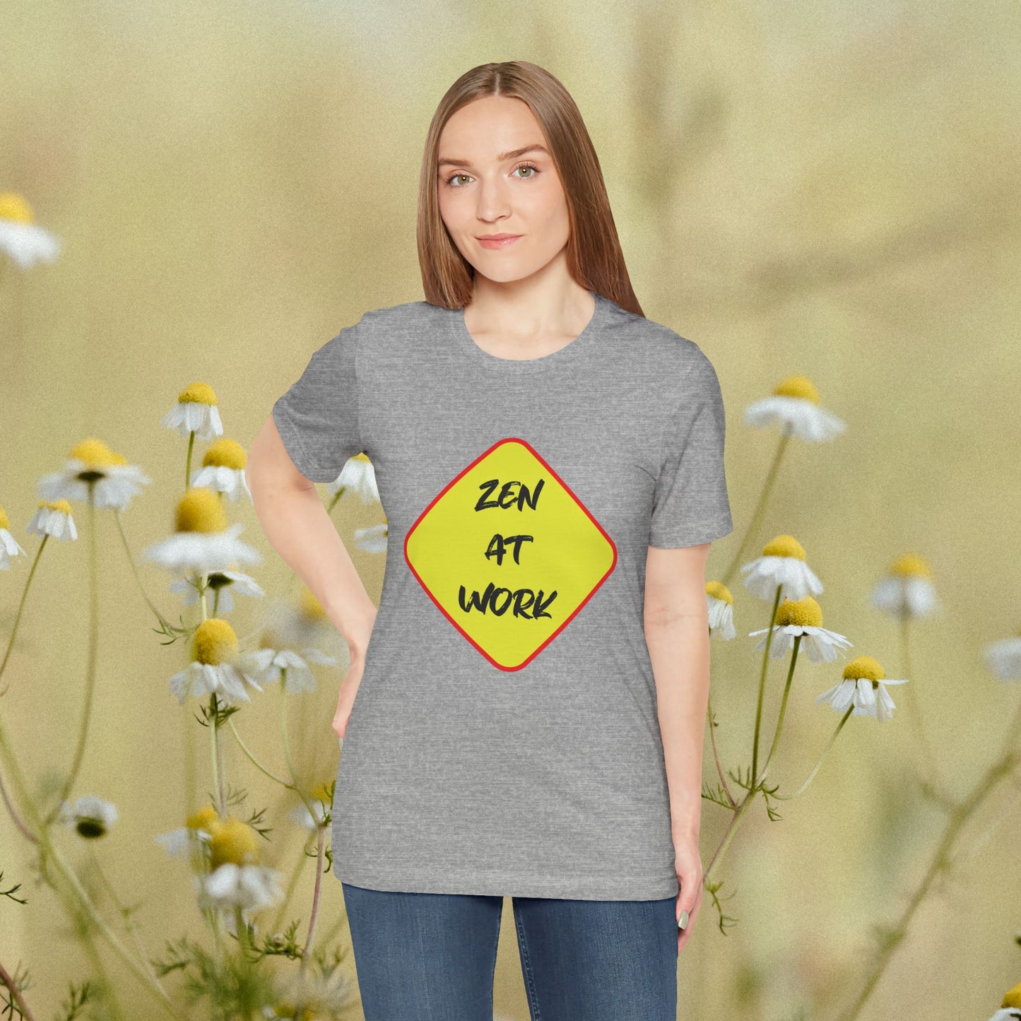 Tee - 'Zen At Work' Unisex Jersey Short Sleeve Tee