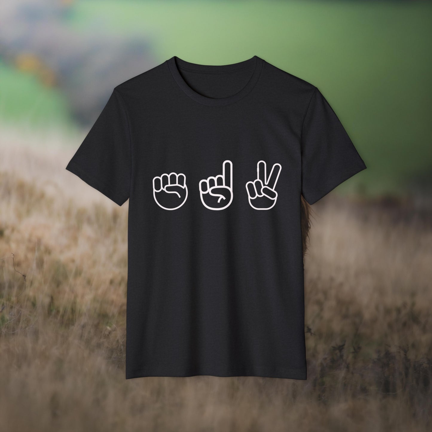 "Hand Signs" Unisex Recycled Organic T-Shirt