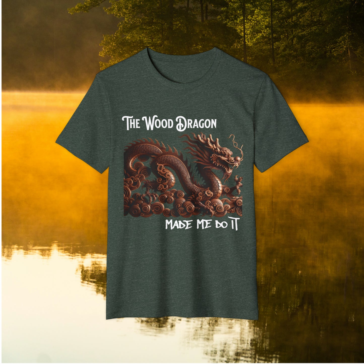 "Wood Dragon" Recycled Organic T-Shirt