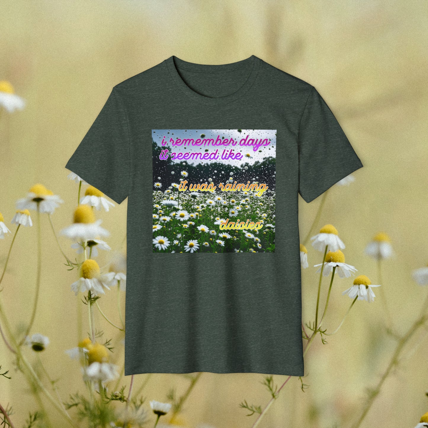 "Raining Daisies" Recycled Organic T