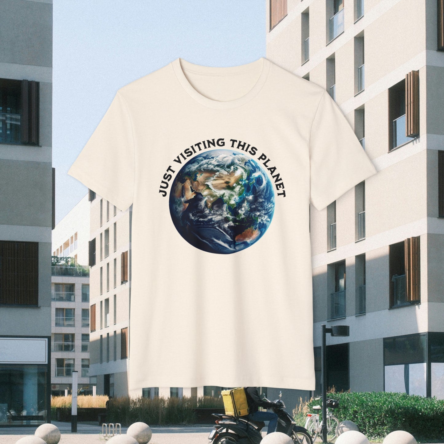 "Just Visiting This Planet" Recycled Organic T-Shirt