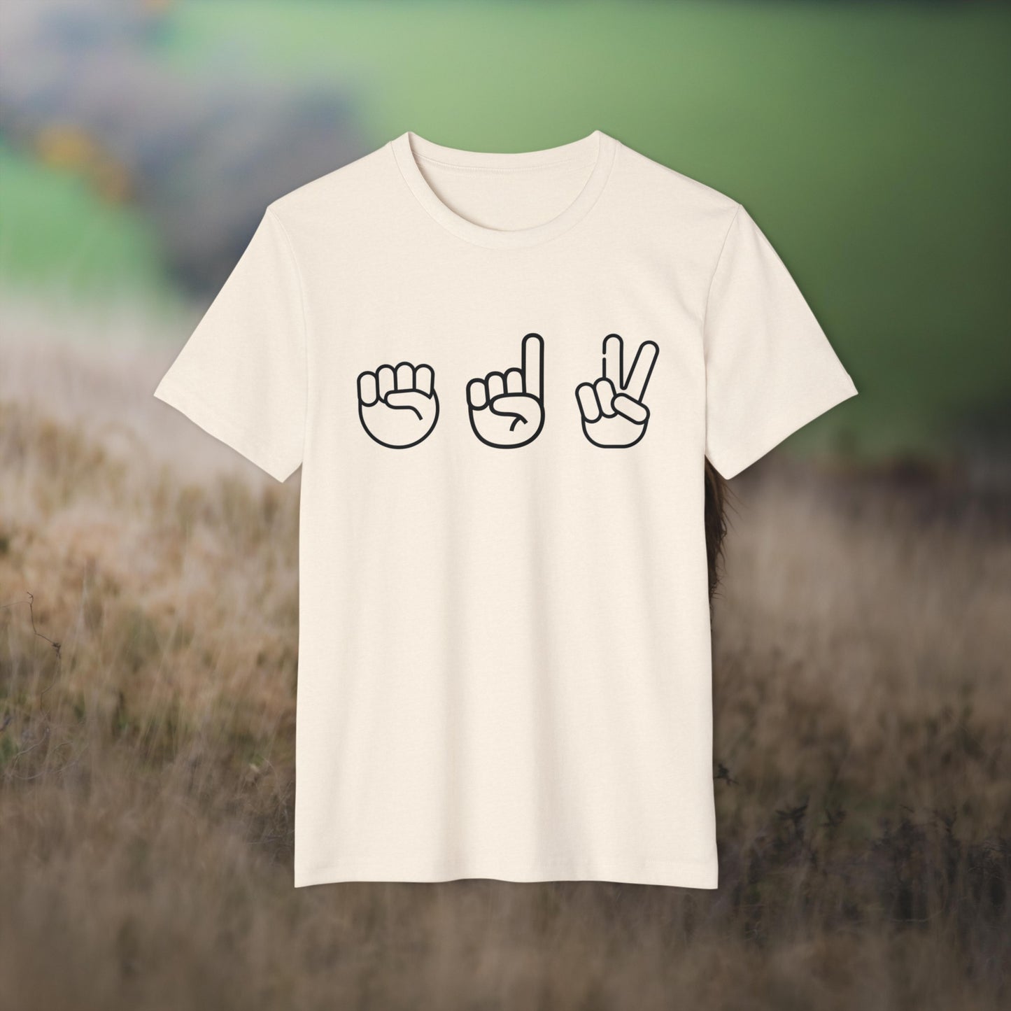 "Hand Signs" Unisex Recycled Organic T-Shirt