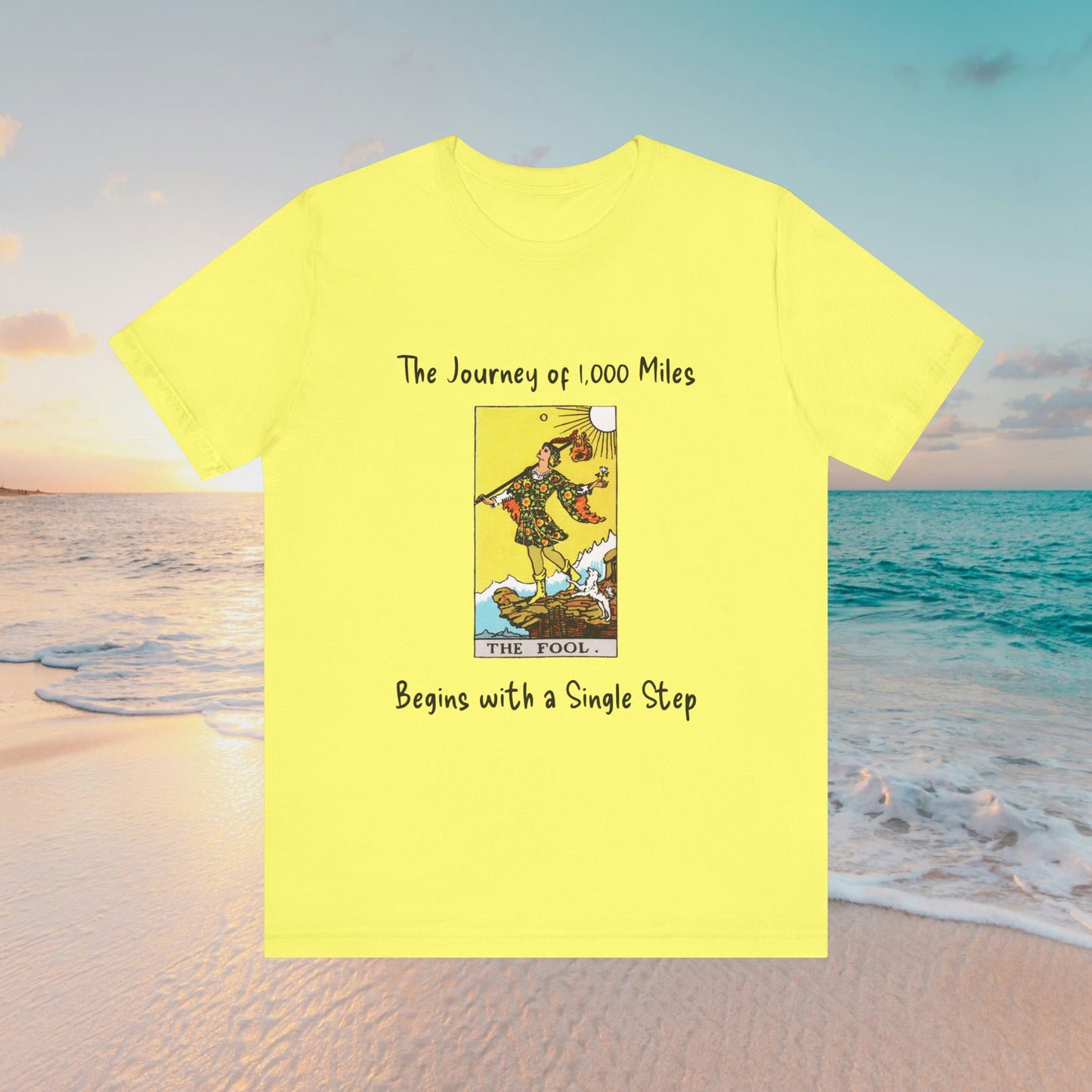 T-Shirt with Chinese Proverb vs The Fool Tarot Design