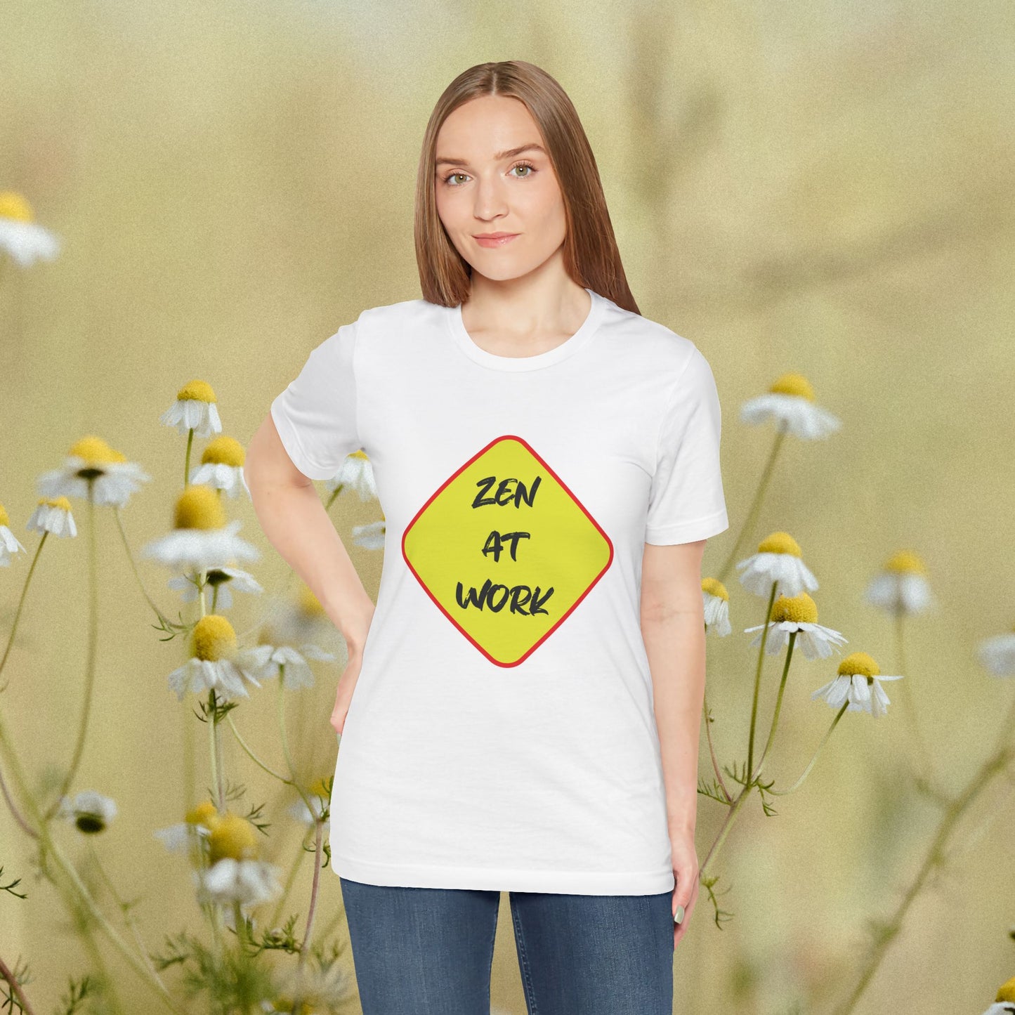 Tee - 'Zen At Work' Unisex Jersey Short Sleeve Tee