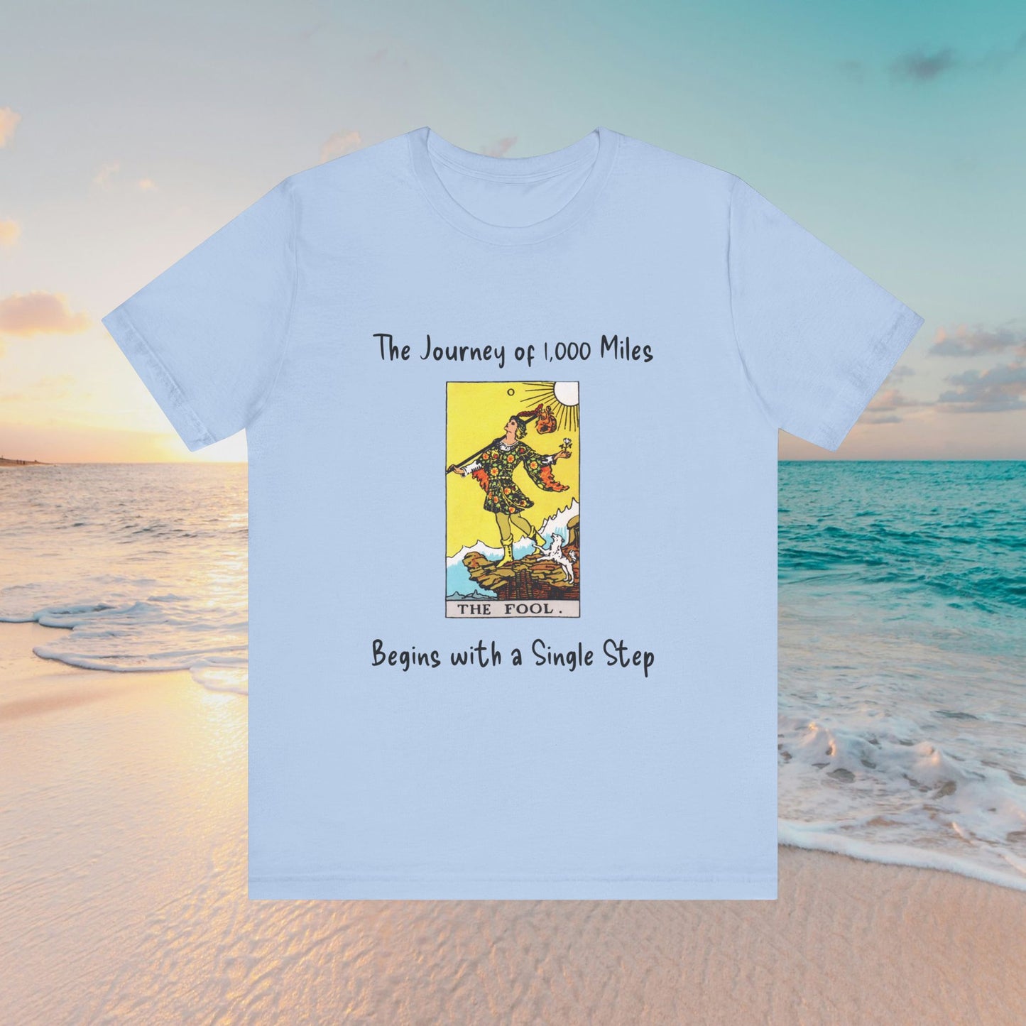 T-Shirt with Chinese Proverb vs The Fool Tarot Design