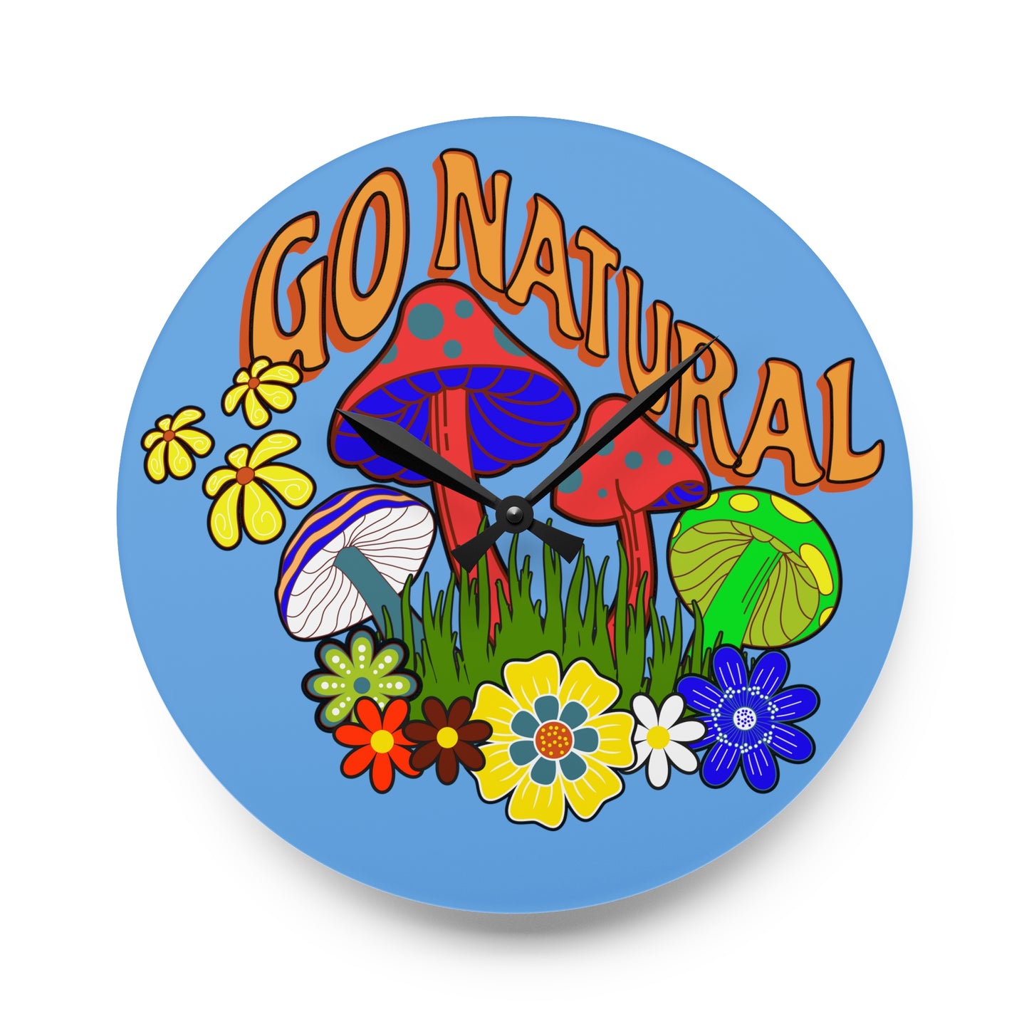 "Go Natural" Acrylic Wall Clock