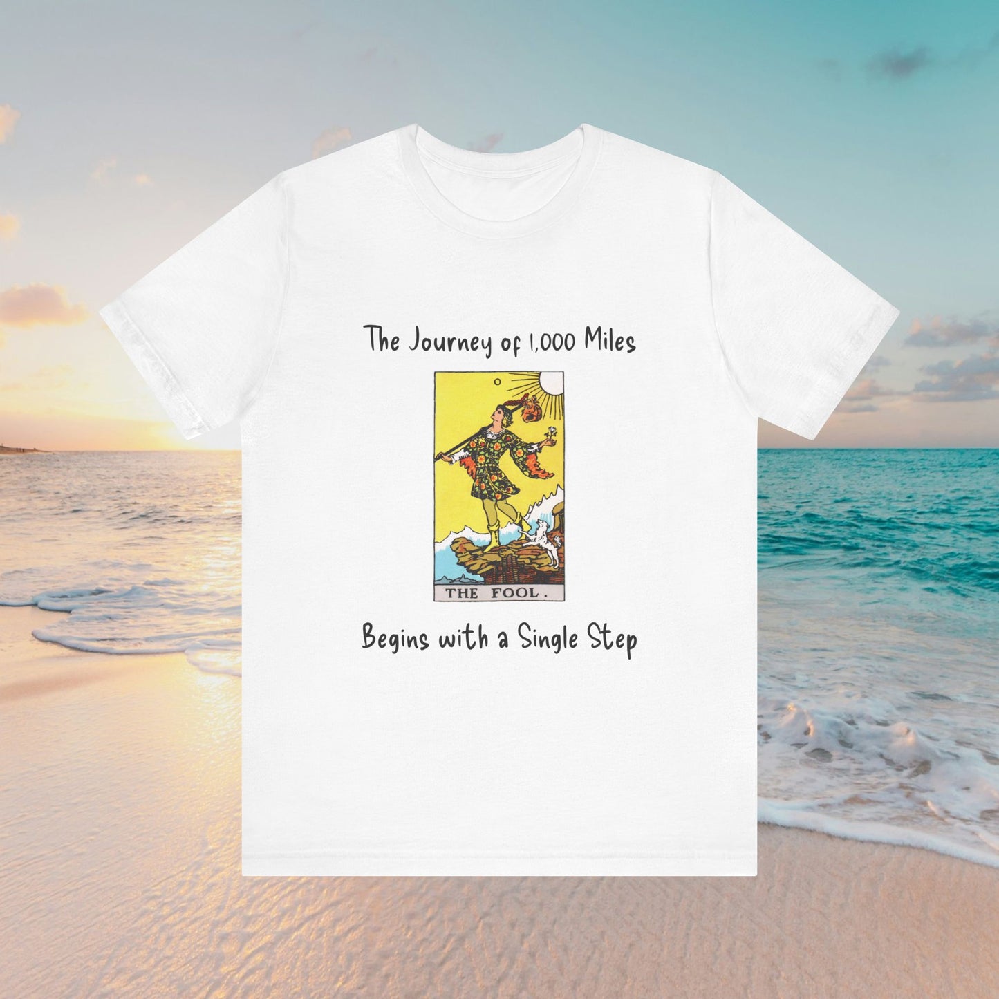 T-Shirt with Chinese Proverb vs The Fool Tarot Design