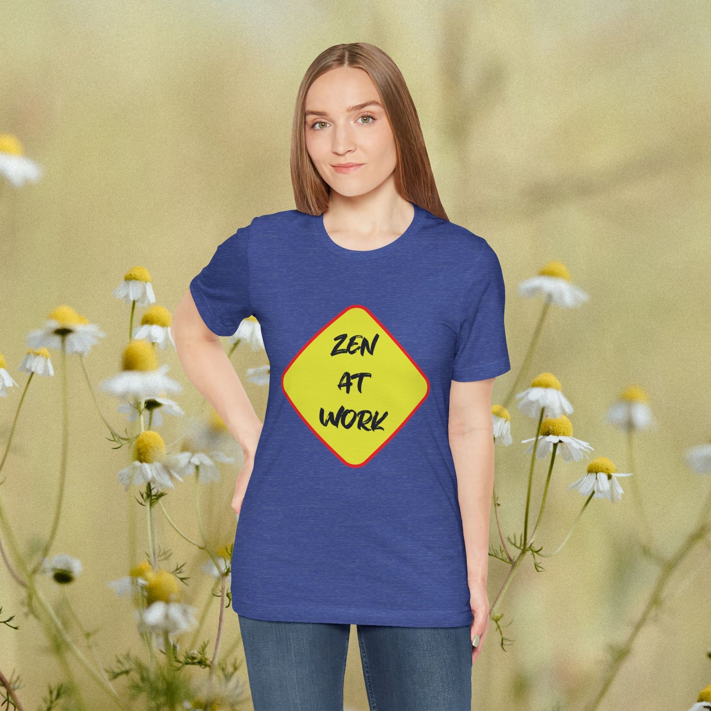 Tee - 'Zen At Work' Unisex Jersey Short Sleeve Tee