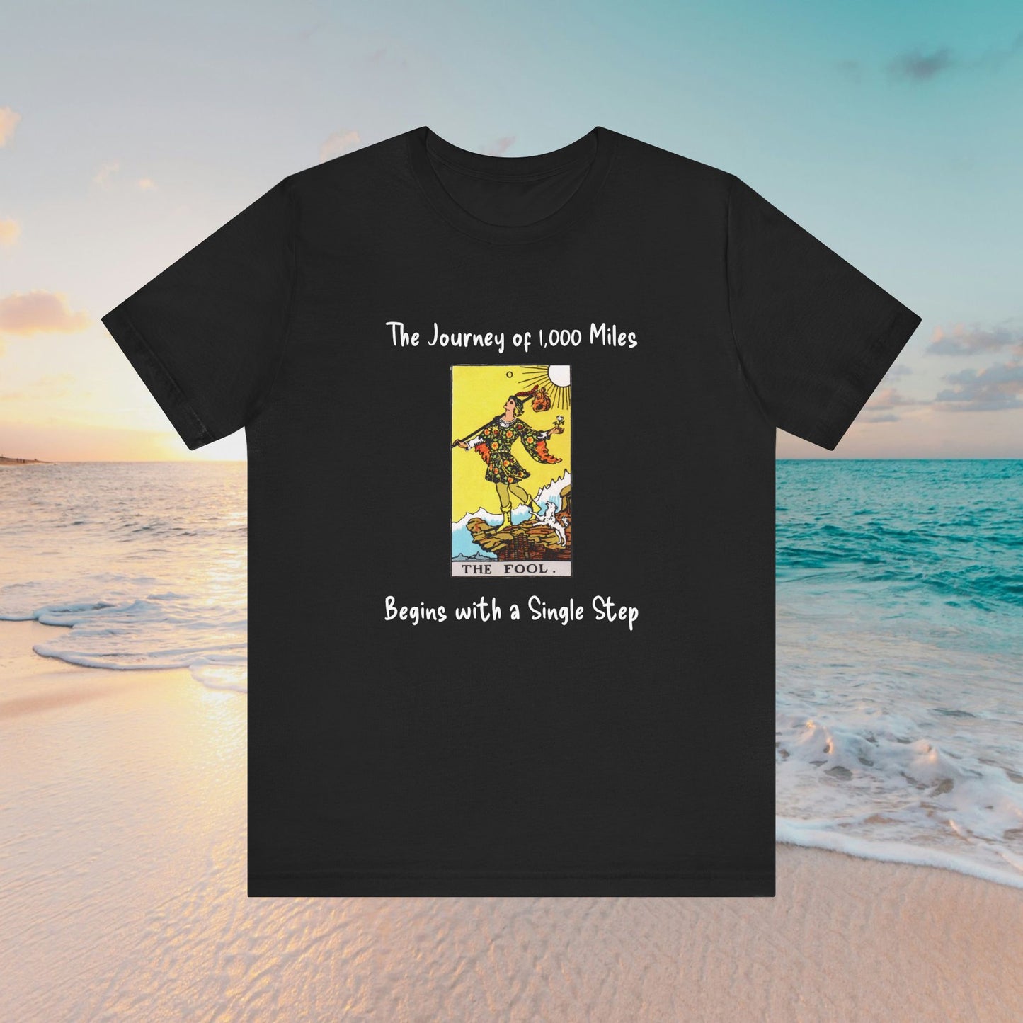 T-Shirt with Chinese Proverb vs The Fool Tarot Design