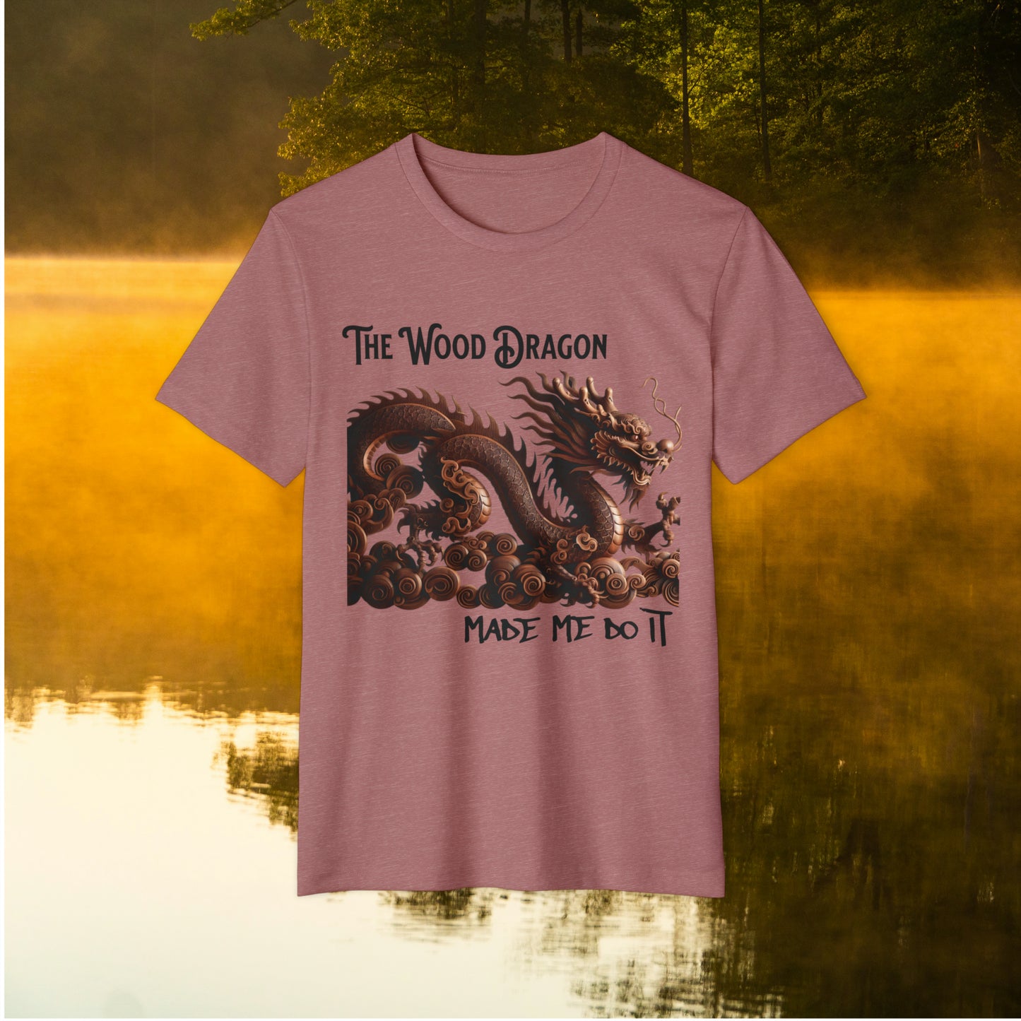 "Wood Dragon" Recycled Organic T-Shirt