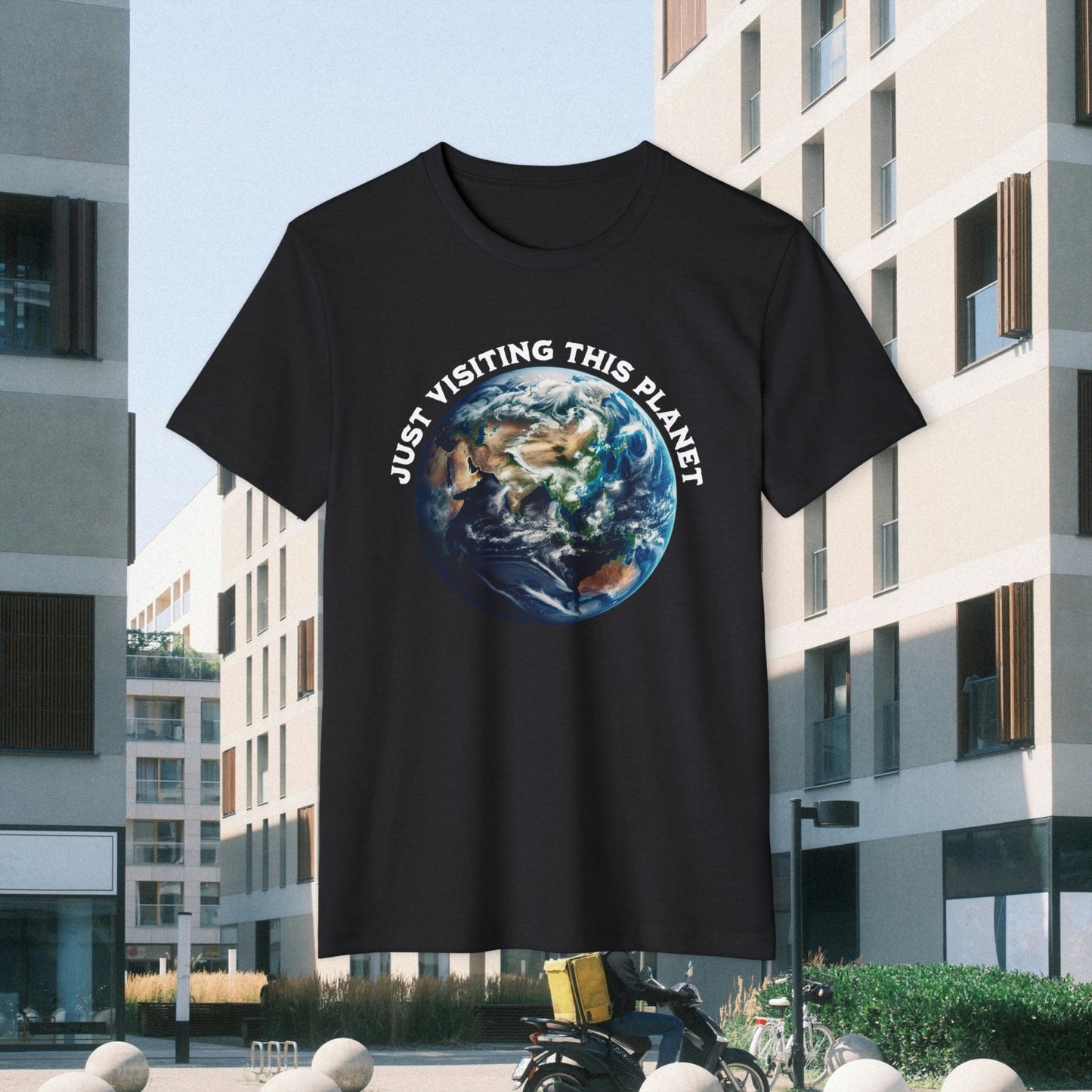 "Just Visiting This Planet" Recycled Organic T-Shirt