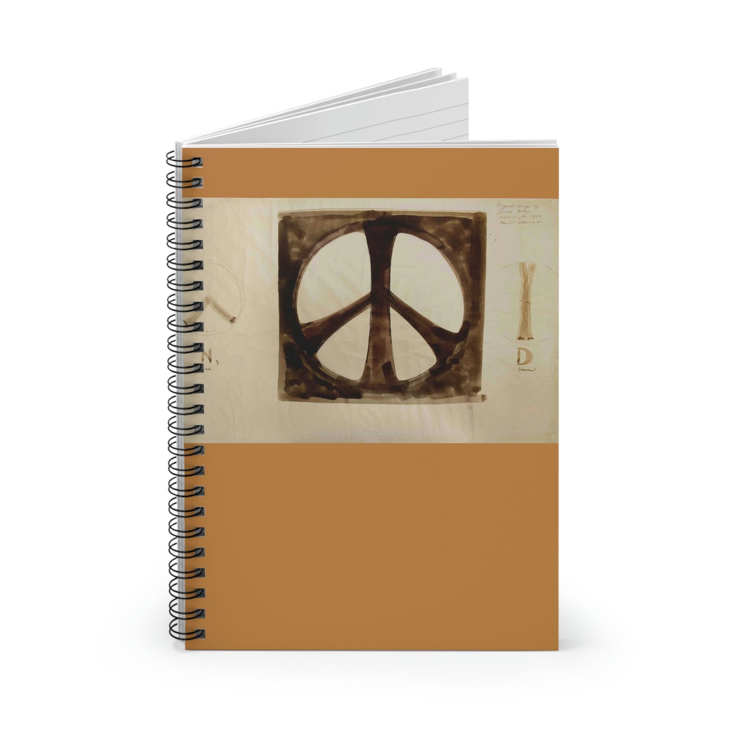 "Peace Sign, original draft" by Holtom, Notebook