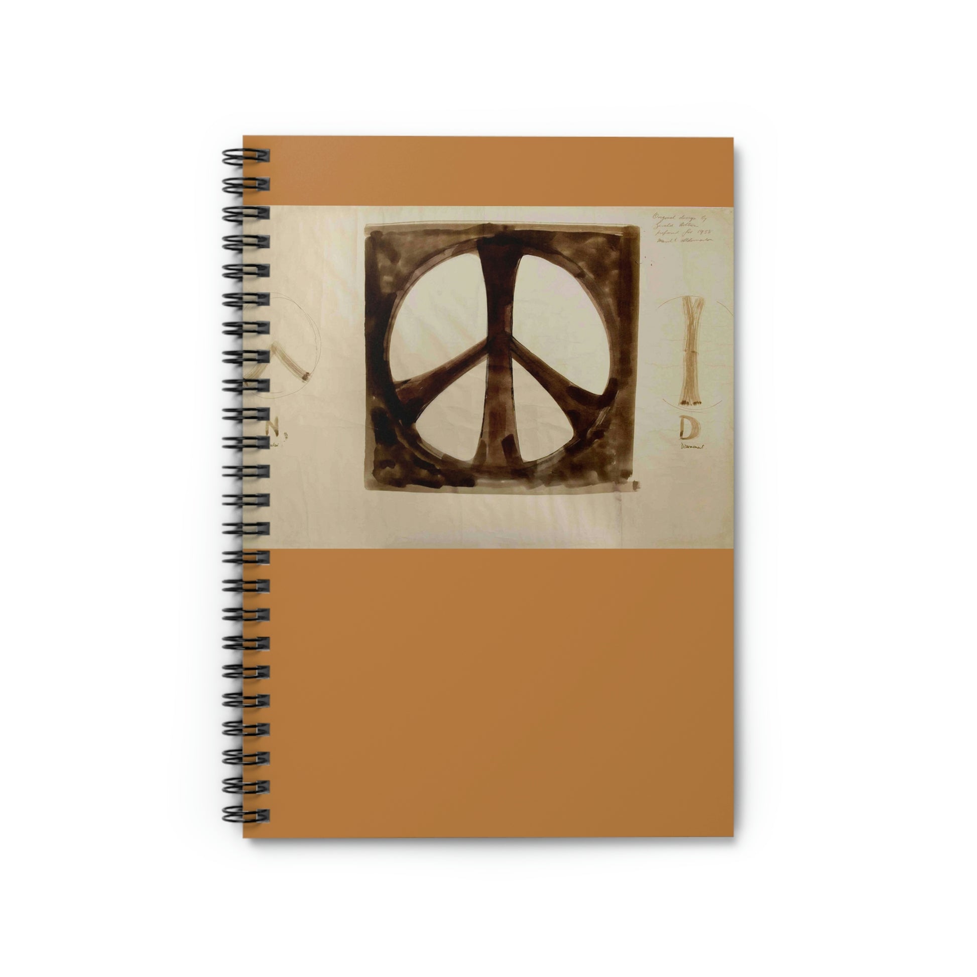 "Peace Sign, original draft" by Holtom, Notebook