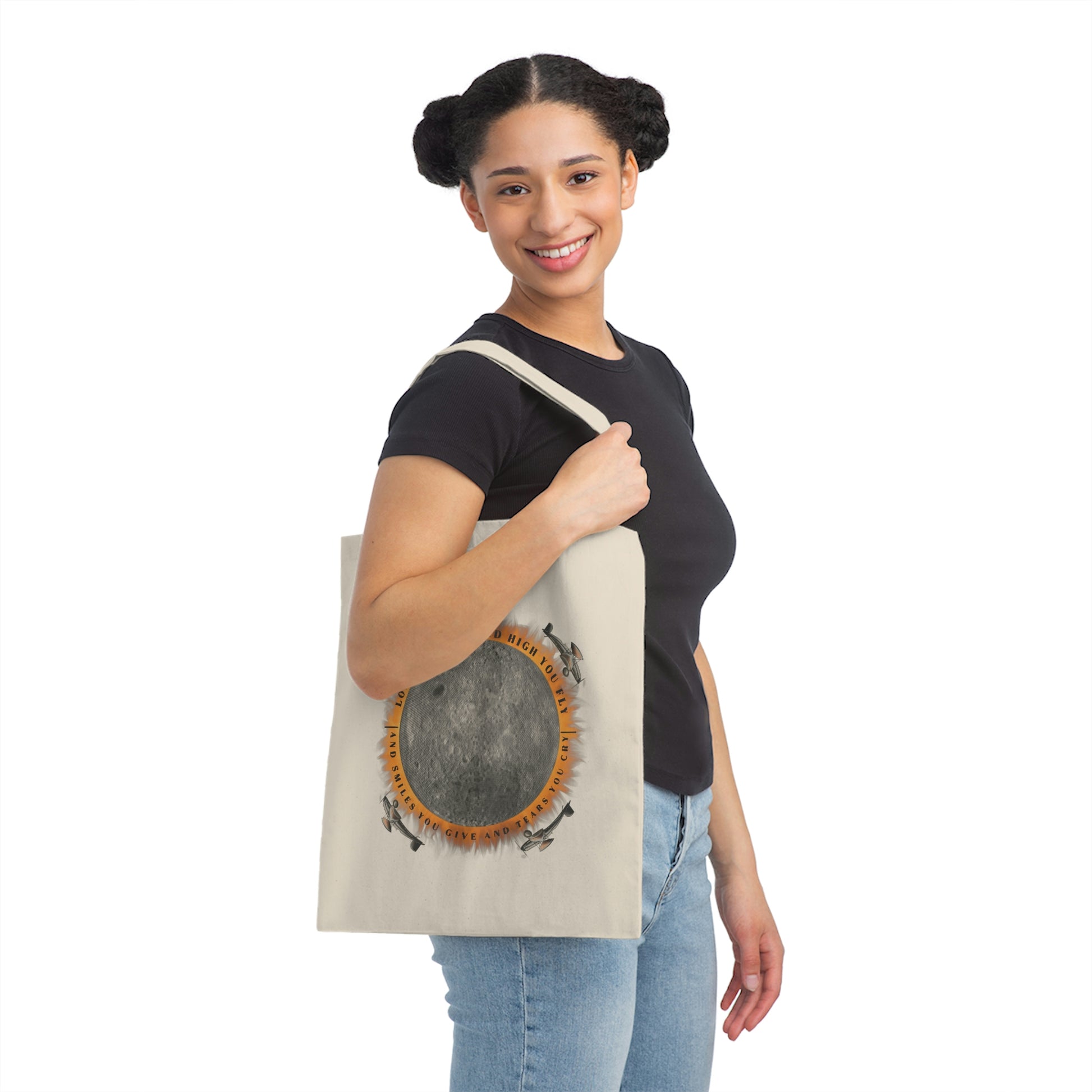 "Eclipse, from the Dark Side of the Moon" Canvas Tote