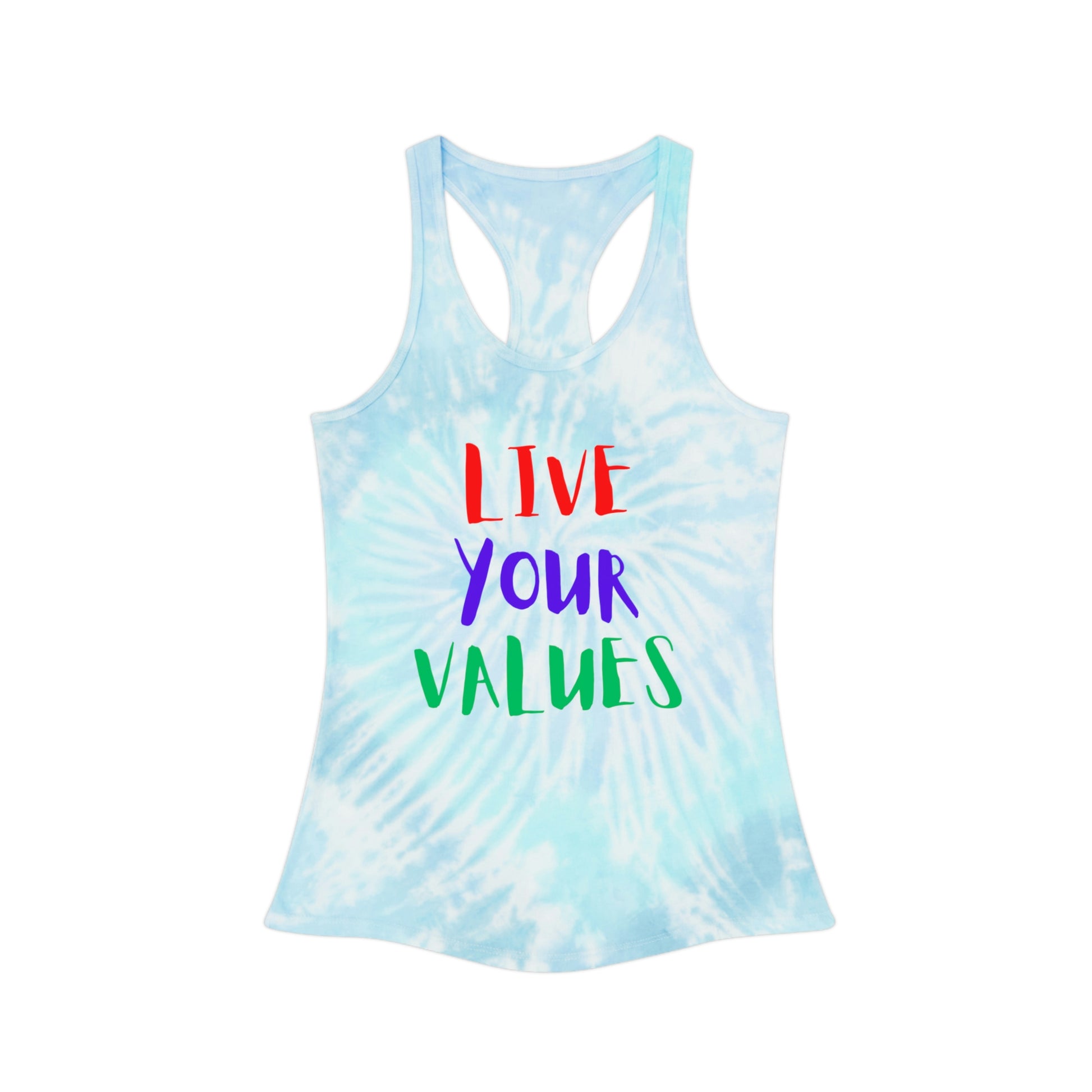 "LIVE YOUR VALUES" Racerback