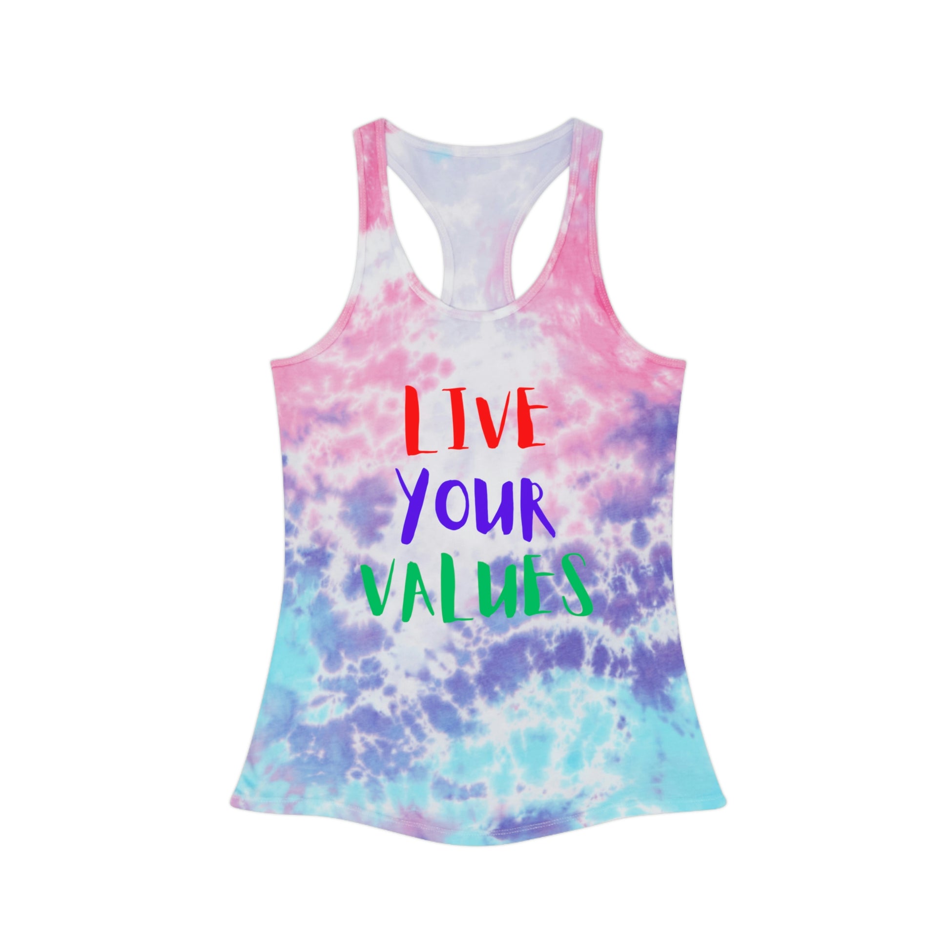 "LIVE YOUR VALUES" Racerback