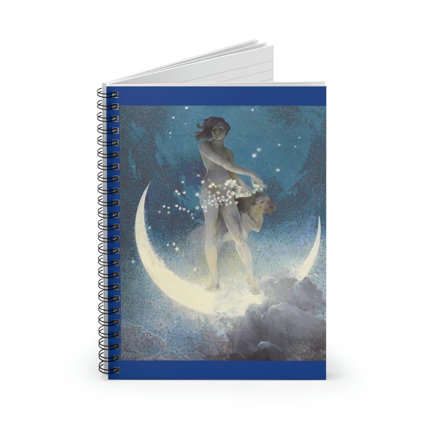 "Spring Scattering Stars" by Blashfield, Spiral Notebook